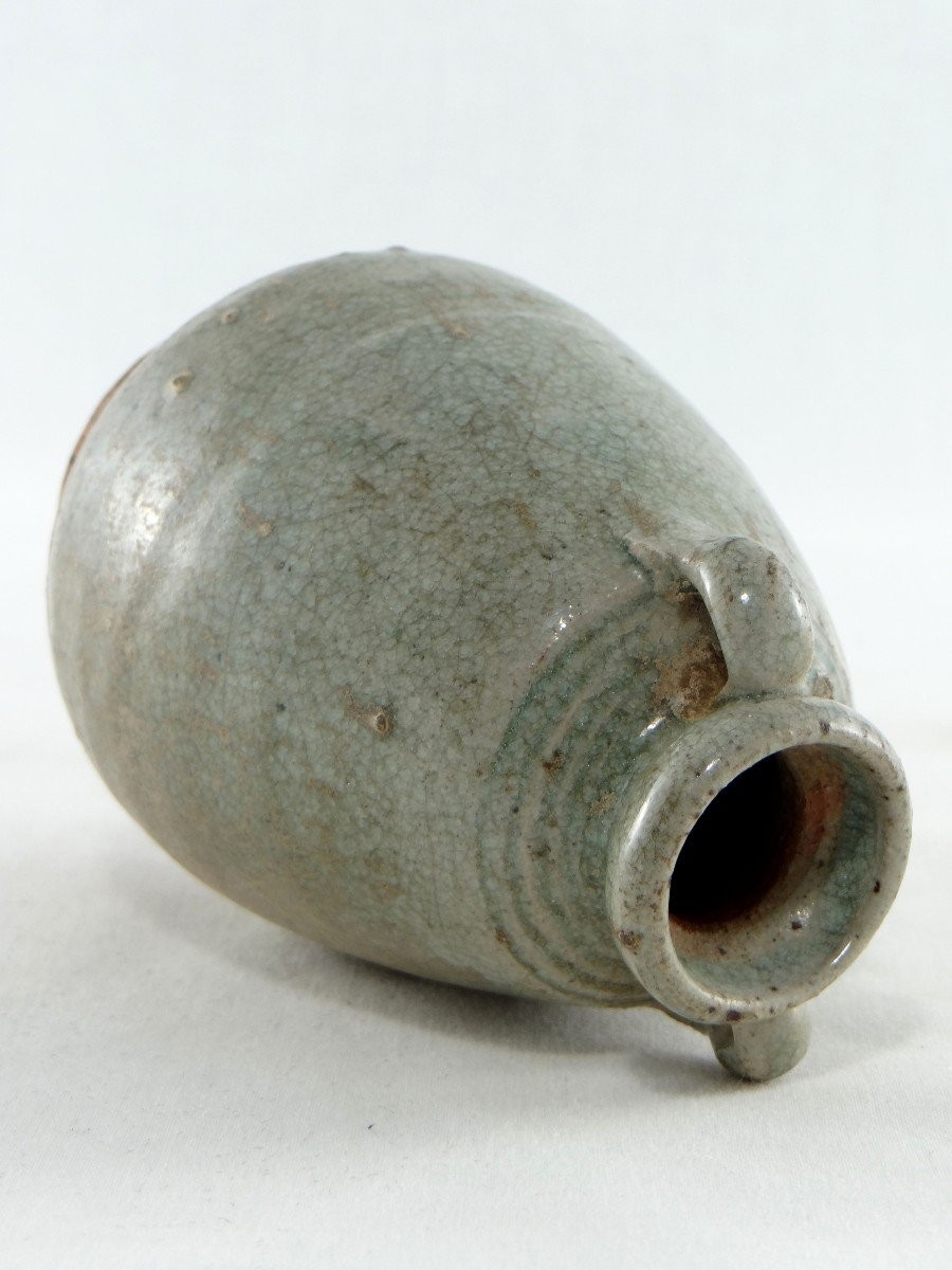 Thailand, Sawankhalok, 14th-16th Century, Small Celadon Ceramic Jar.-photo-4