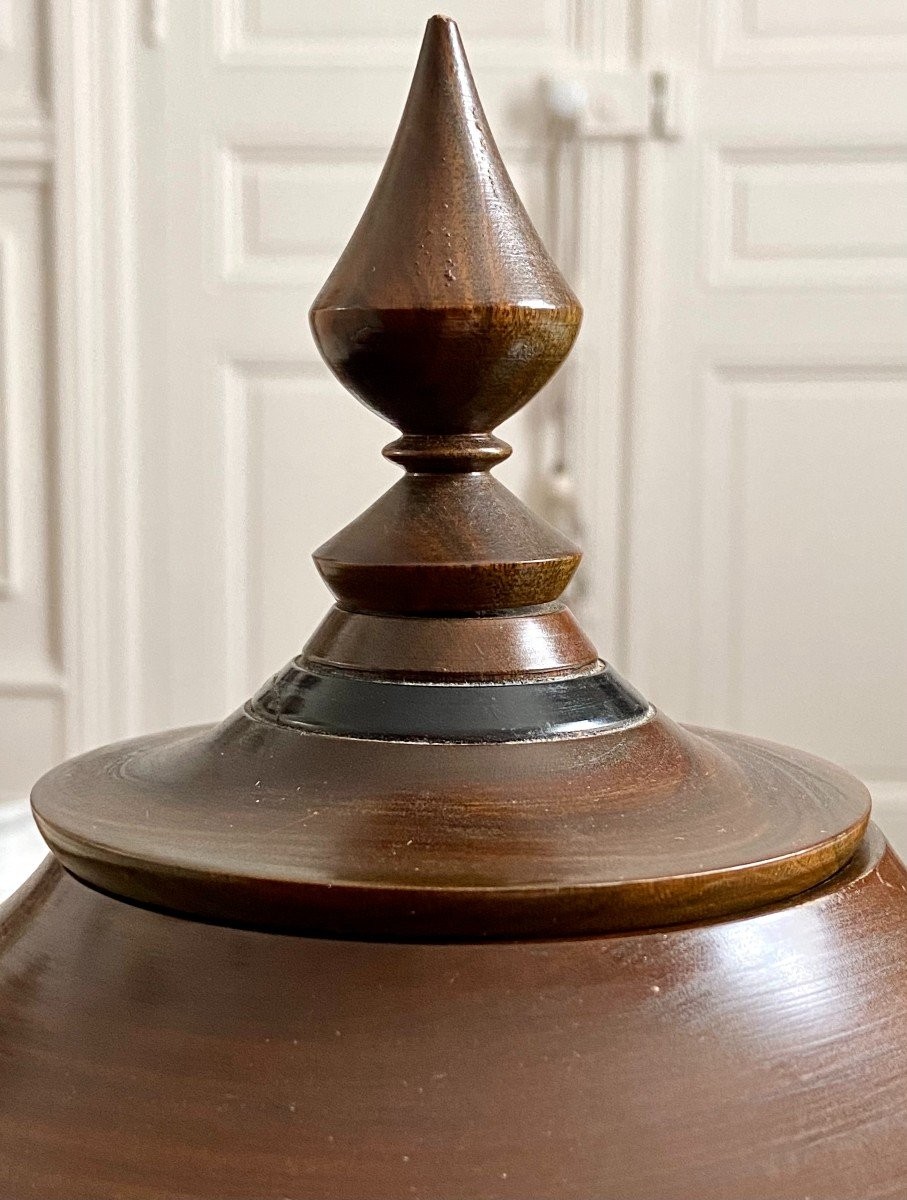 Années 1930/1950, Coffret En Bois Semi-précieux En Forme De Vaisseau à Offrandes Birman.-photo-4