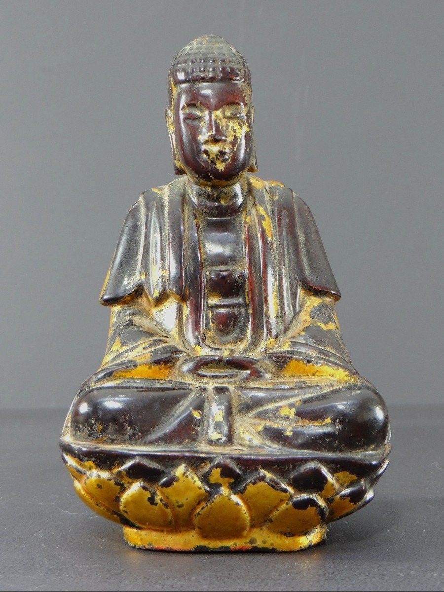 Vietnam, First Half Of The 19th Century, Nguyen Dynasty, Lacquered Wooden Buddha.