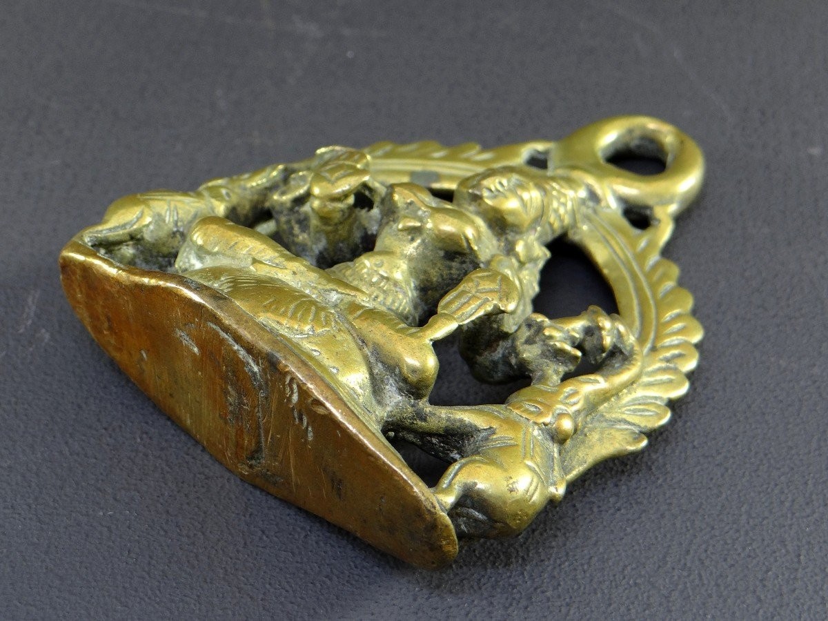 Inde, XIXème Siècle, Autel à Suspendre En Bronze Dédié à La Déesse Lakshmi Aux éléphants. -photo-5