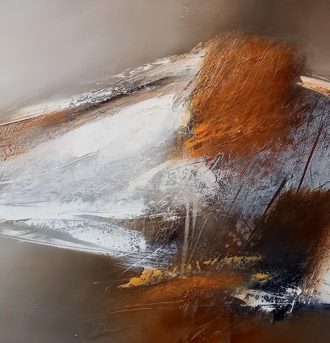 Jean-Jacques BALITRAN (1930-2024), Huile sur toile des années 1980 "Gris d'orage sur la Loire".-photo-3