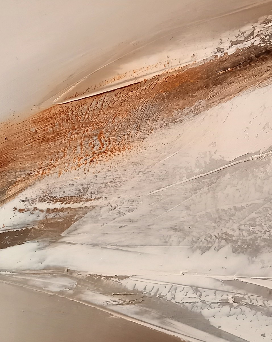 Jean-Jacques BALITRAN (1930-2024), Huile sur toile des années 1980 "Gris d'orage sur la Loire".-photo-2