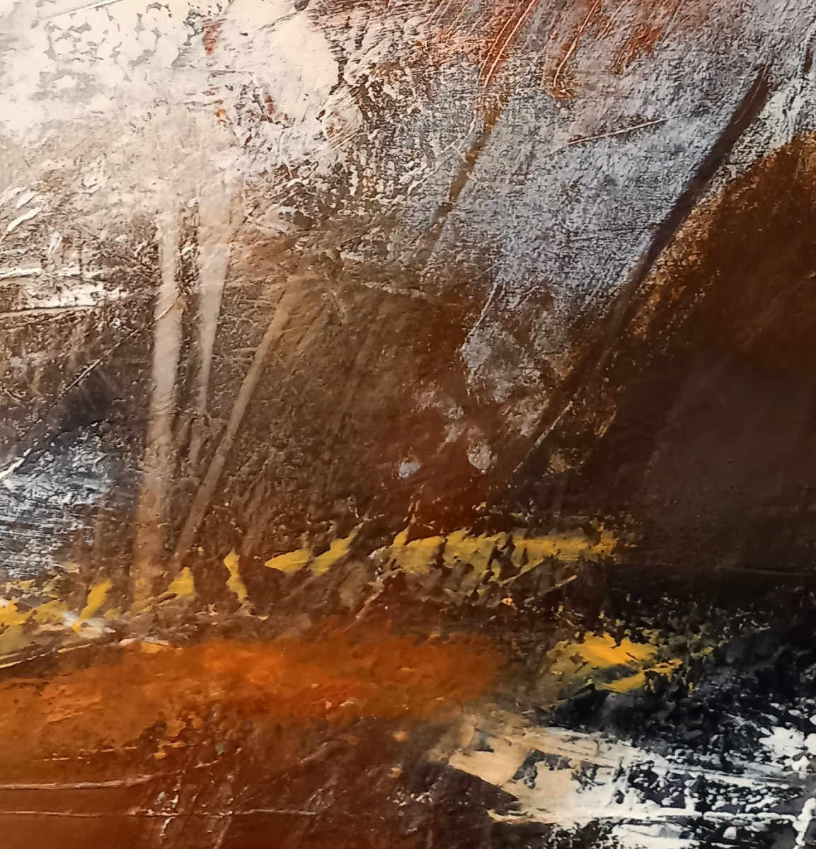 Jean-Jacques BALITRAN (1930-2024), Huile sur toile des années 1980 "Gris d'orage sur la Loire".-photo-5