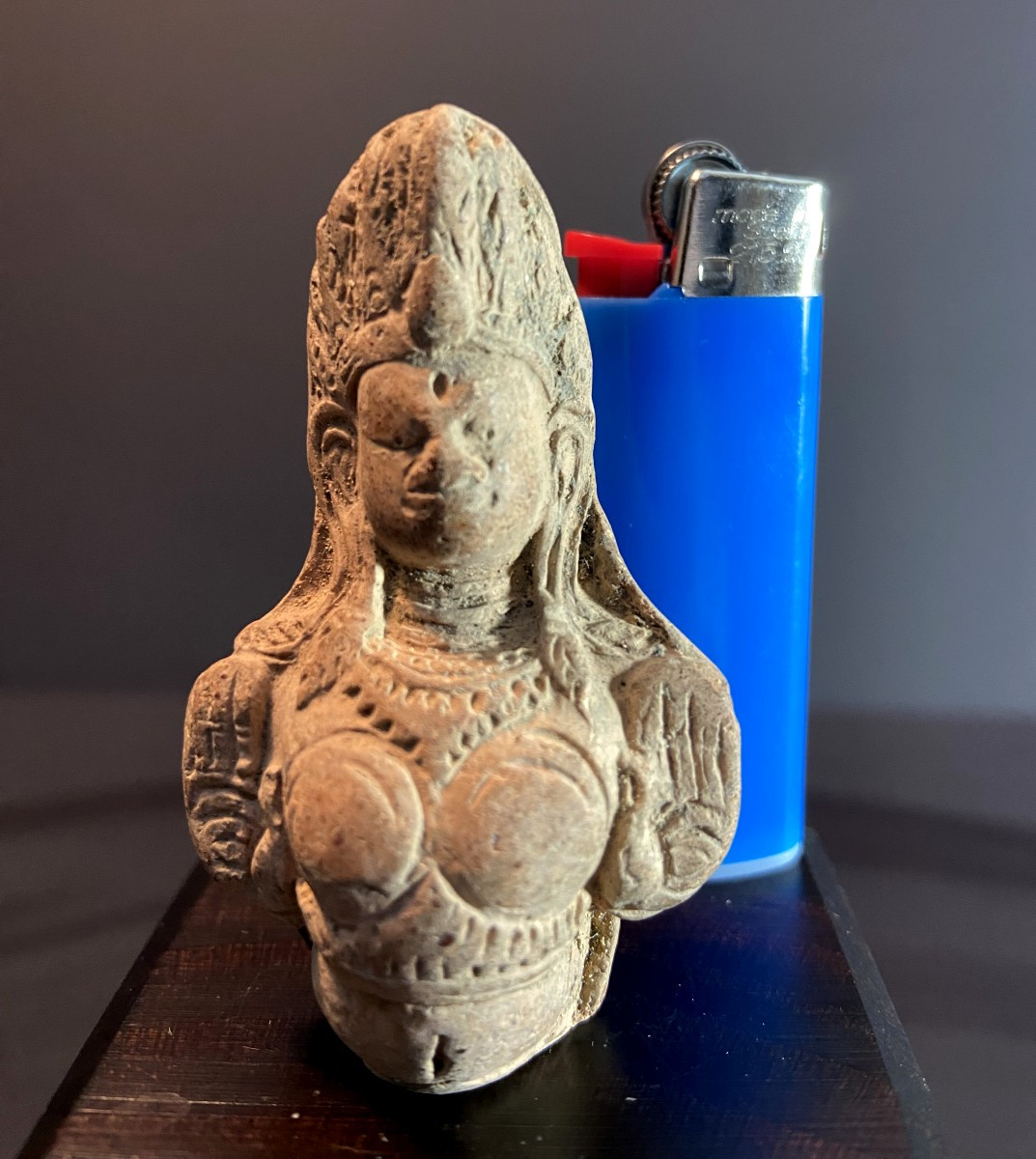 Bactrian Civilization, 3rd Century B.c., Bust Of A Goddess Wearing A Diadem.-photo-5