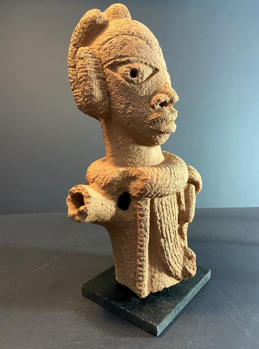 Nigeria, Nok Culture, Bust Of A Dignitary Wearing A Necklace.
