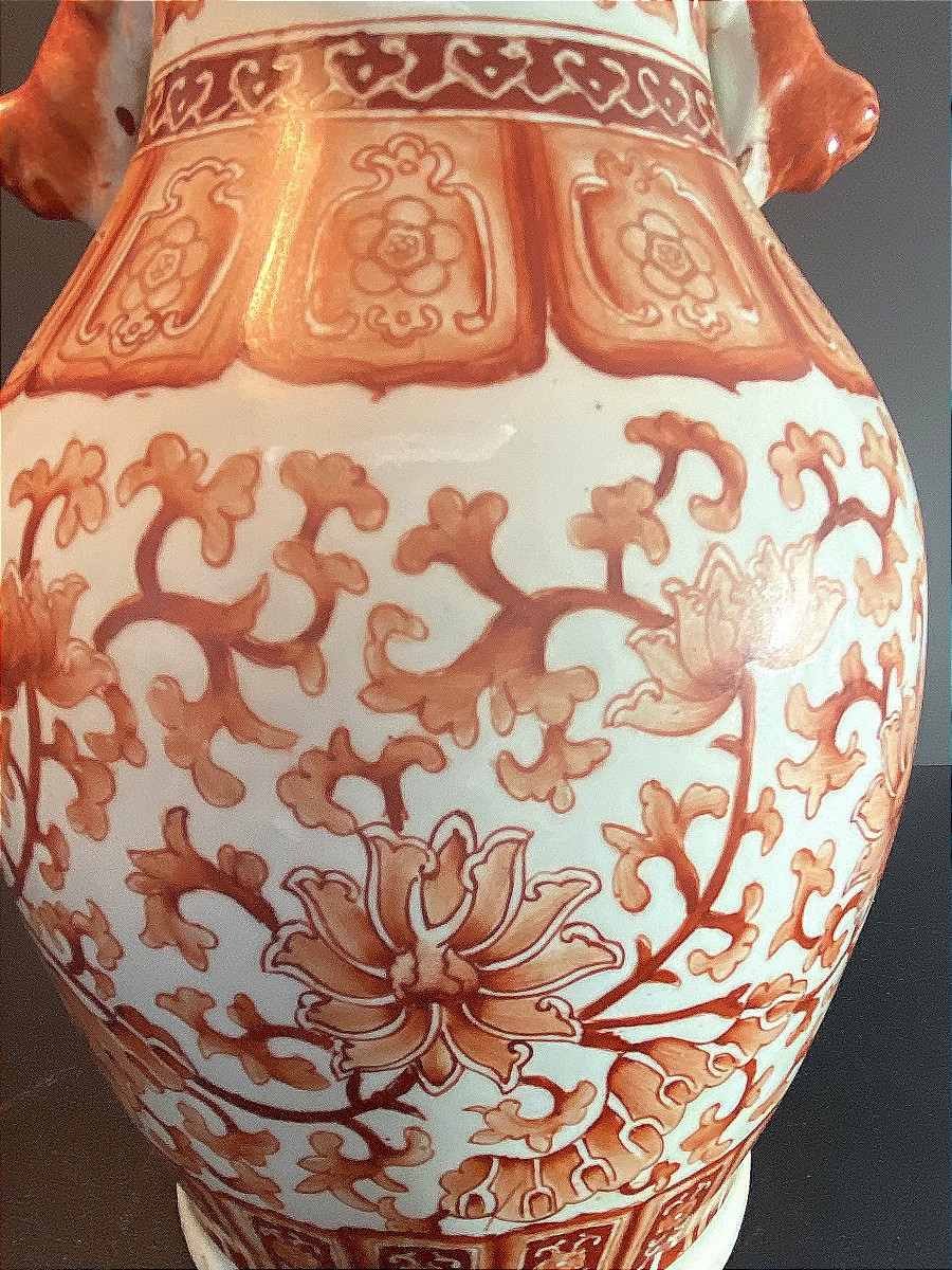 China - Late Qing Or Minguo, Circa 1900-1920, Porcelain Baluster Vase With Enamel Decoration.-photo-4