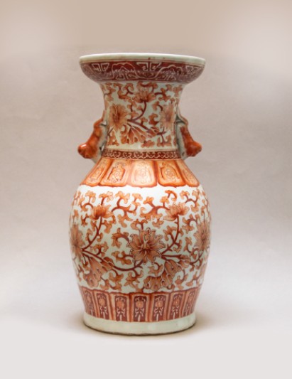 China - Late Qing Or Minguo, Circa 1900-1920, Porcelain Baluster Vase With Enamel Decoration.