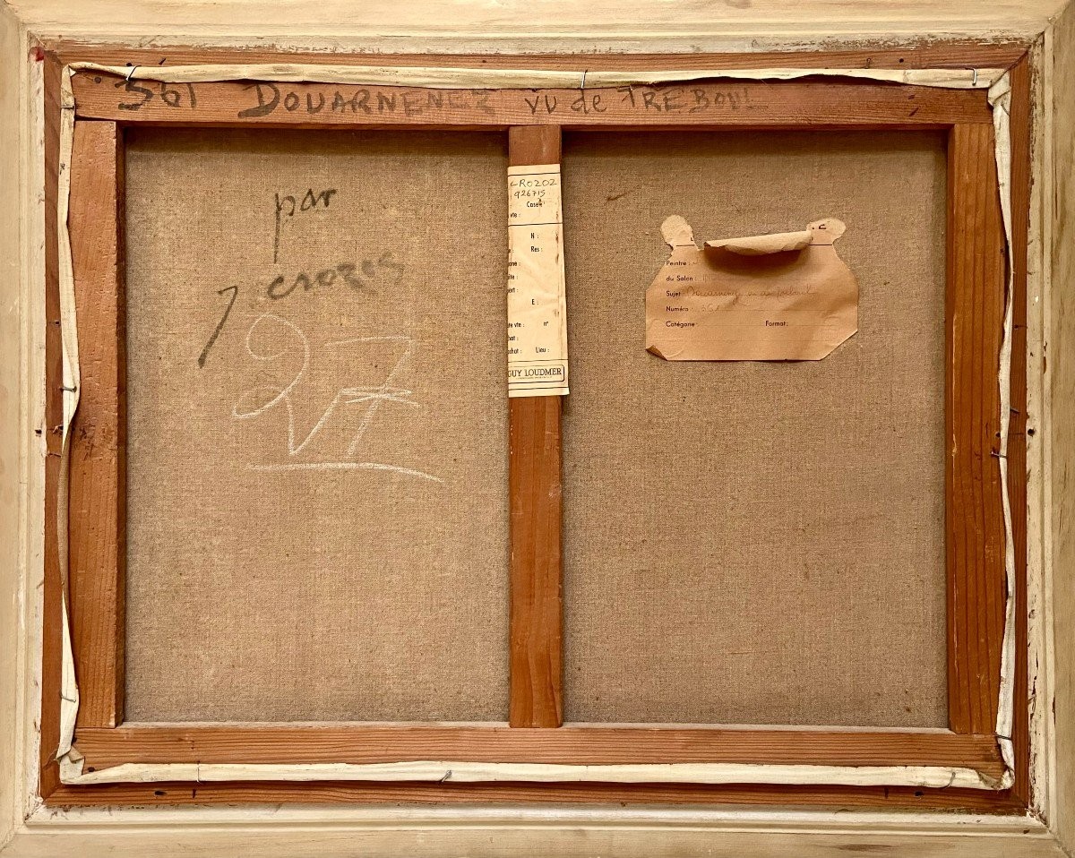 Joseph Crozes (actif Des Années 1930 à 1950), Tableau Vue De Douarnenez Depuis Tréboul.-photo-6