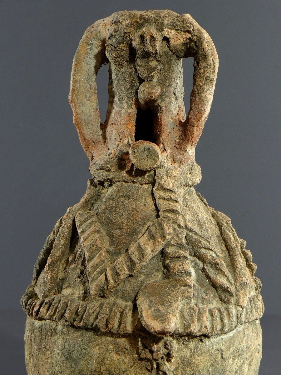 Nigéria, Peuple Cham-mwana, XIXème Siècle, Récipient Anthropomorphe Kwandalha.-photo-4