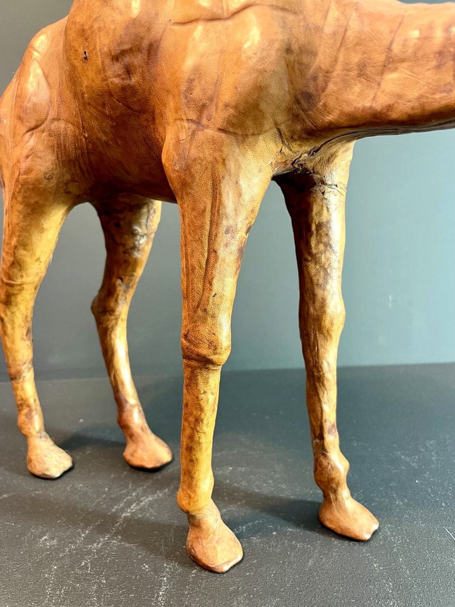 Morocco, Leather Sculpture Of A Dromedary, 1970/1980.-photo-4