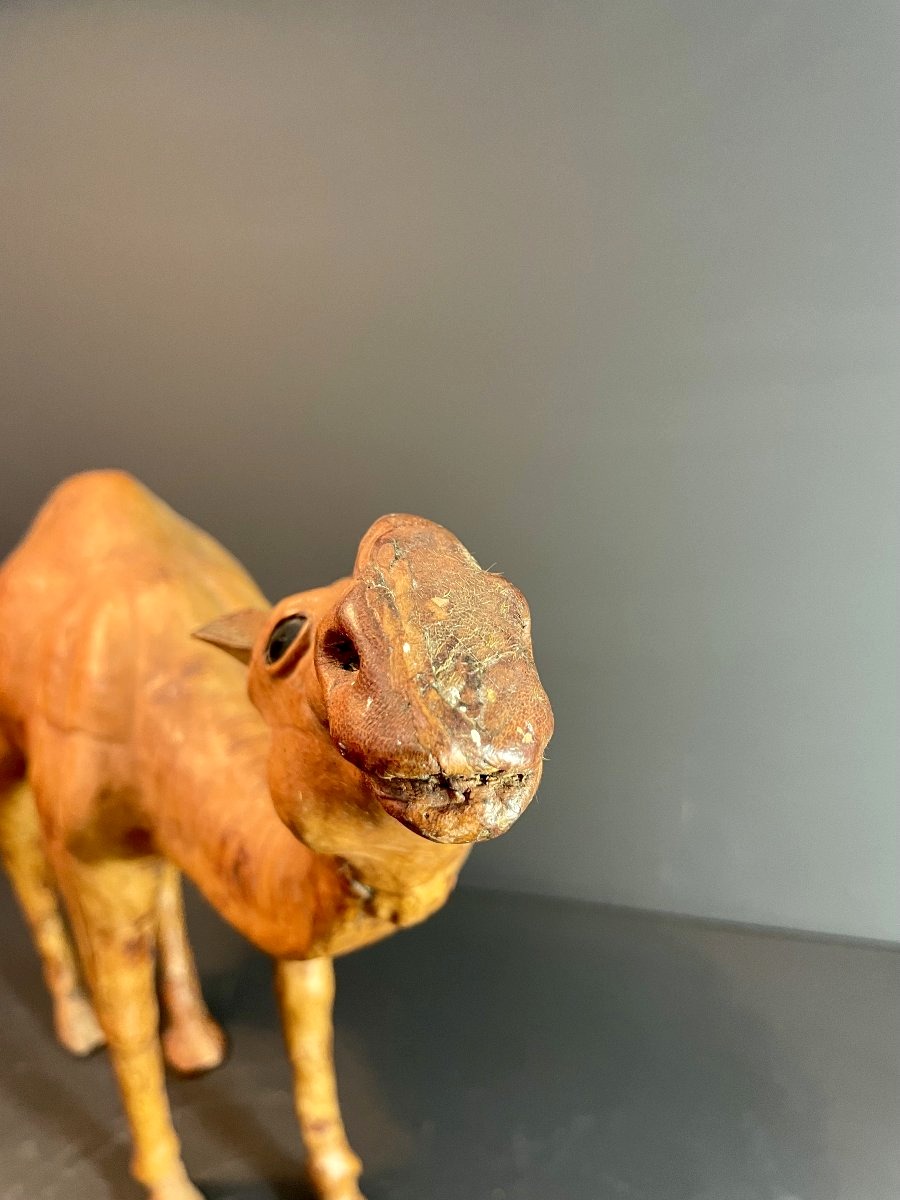 Morocco, Leather Sculpture Of A Dromedary, 1970/1980.-photo-1