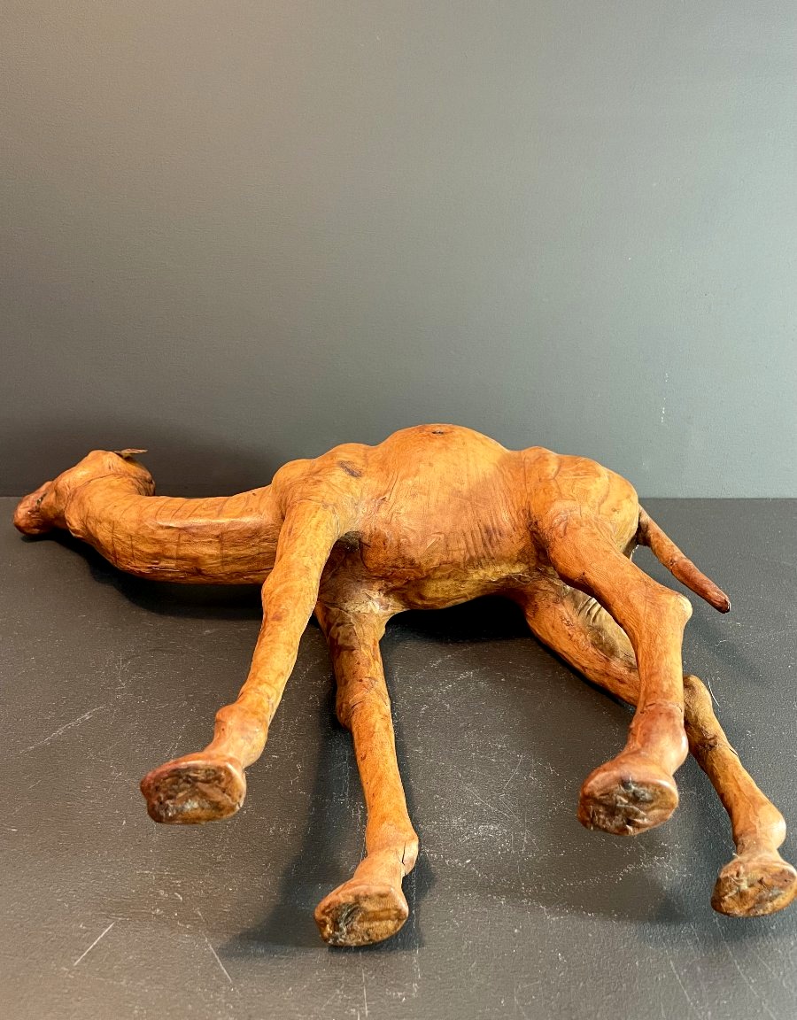 Morocco, Leather Sculpture Of A Dromedary, 1970/1980.-photo-2