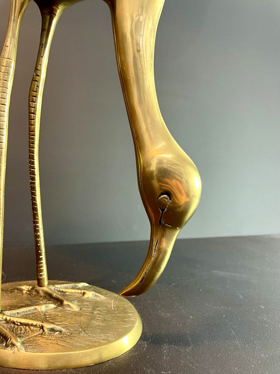 France, 1970, Hollywood Regency-style Brass Bird Sculpture.-photo-2