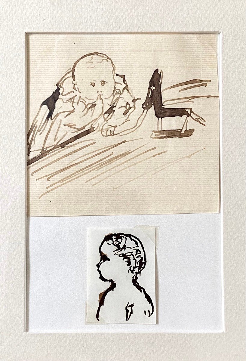 Pierre Coffinhal-laprade, Known As Laprade (1875–1931), A Series Of Eight Ink Drawings On Paper.-photo-3