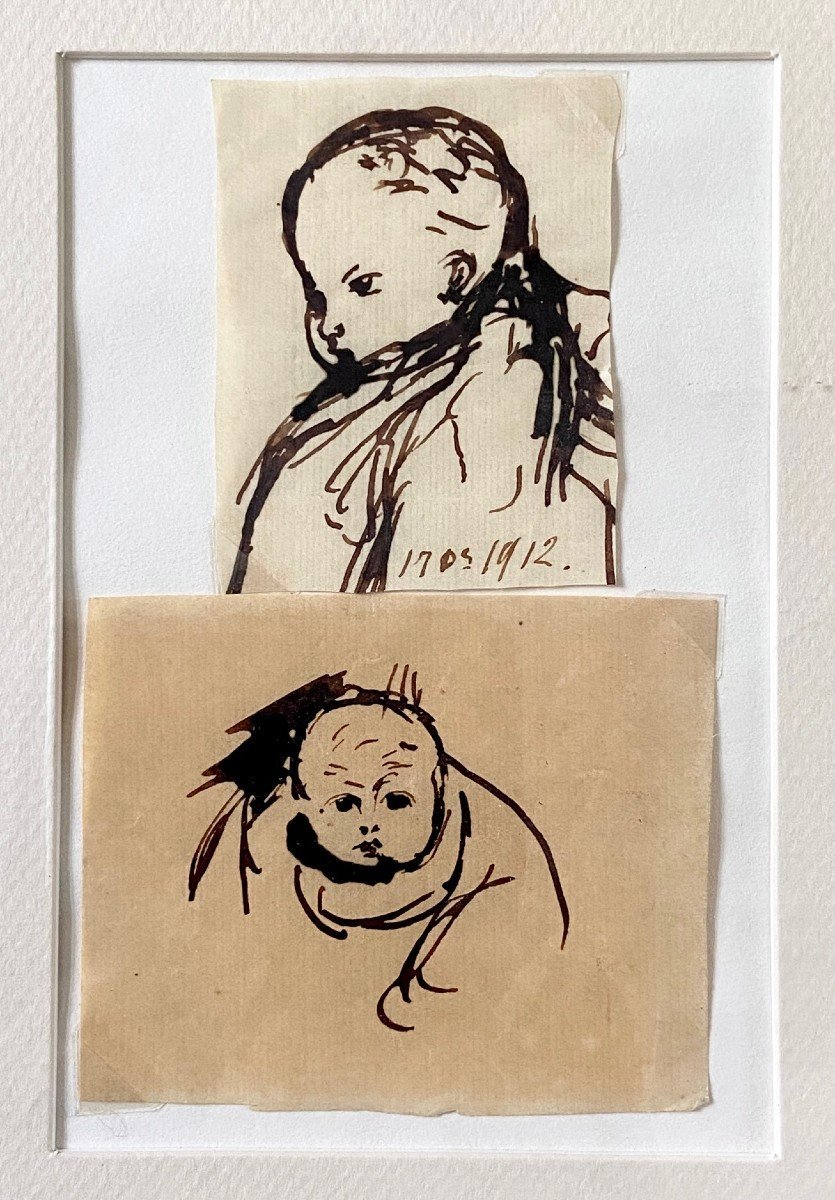 Pierre Coffinhal-laprade, Known As Laprade (1875–1931), A Series Of Eight Ink Drawings On Paper.-photo-3