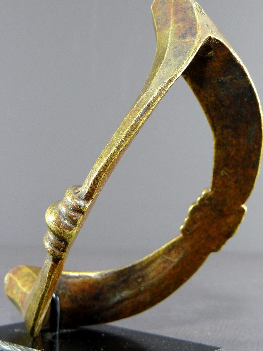 Côte D’ivoire, Peuple Senoufo, Début Du XXème Siècle, Chevillière En Bronze.-photo-3