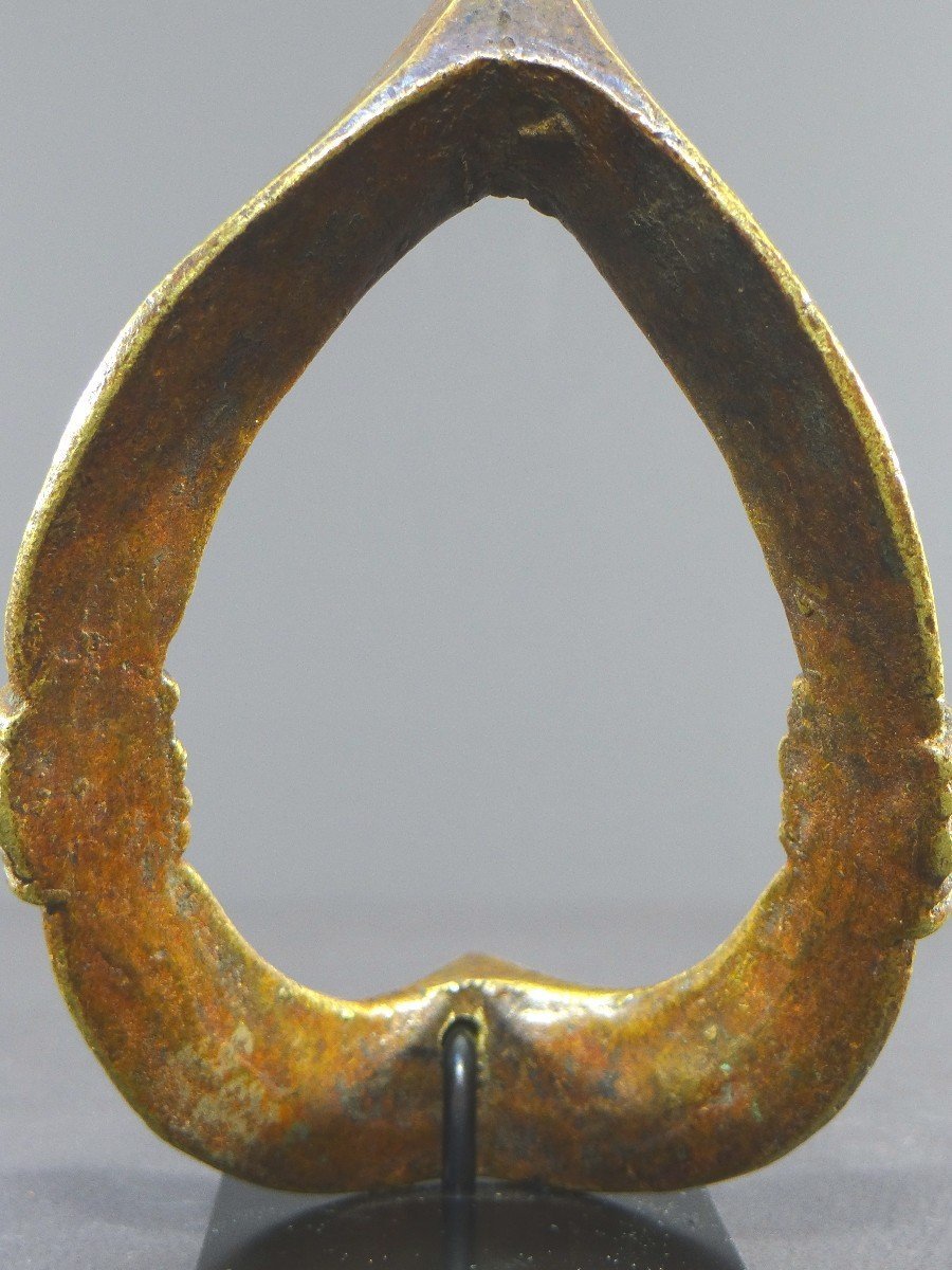 Côte D’ivoire, Peuple Senoufo, Début Du XXème Siècle, Chevillière En Bronze.-photo-5