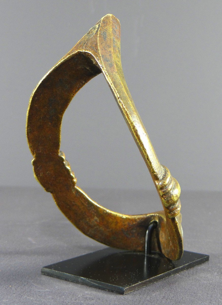 Côte D’ivoire, Peuple Senoufo, Début Du XXème Siècle, Chevillière En Bronze.-photo-6