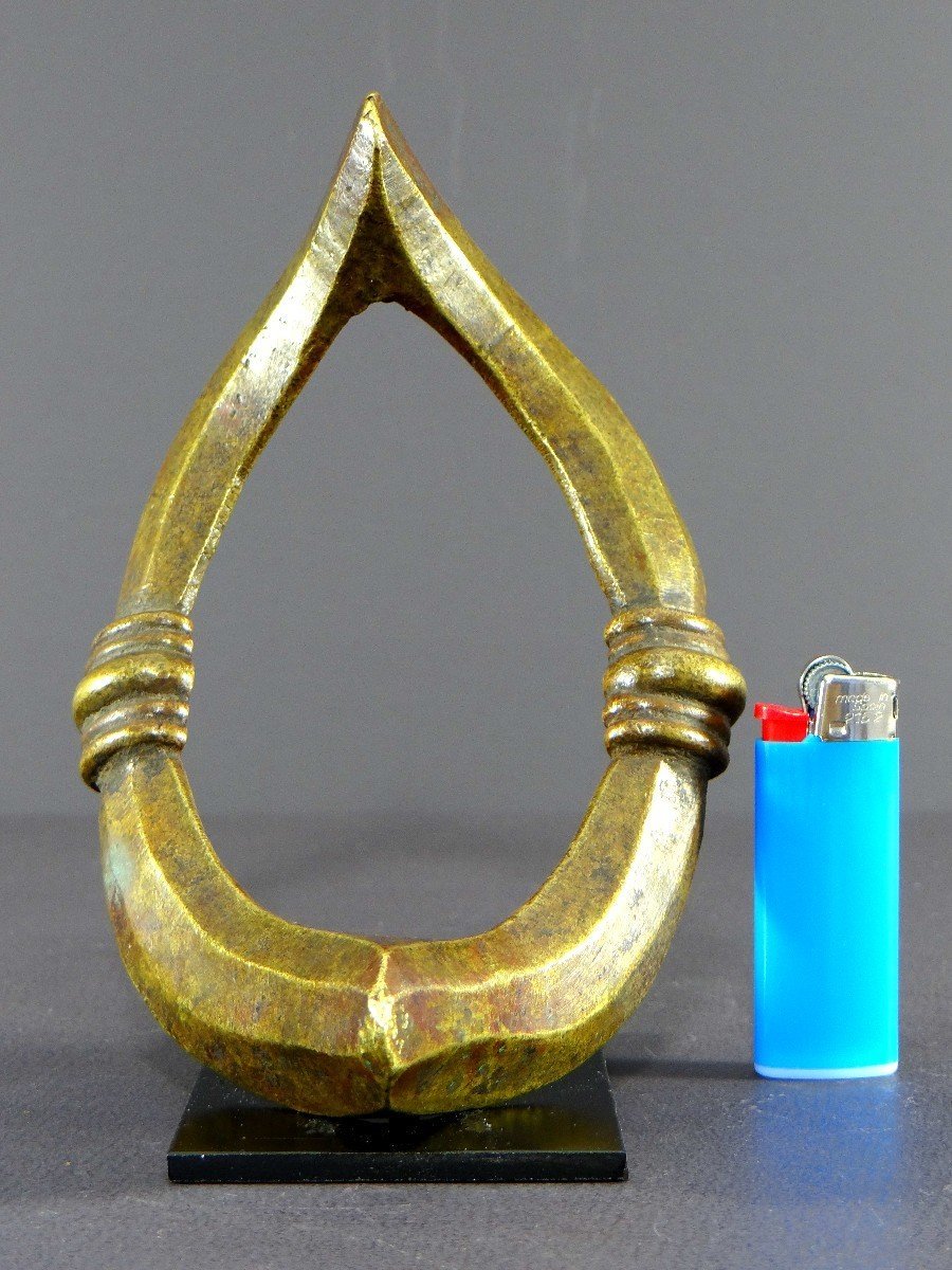 Côte D’ivoire, Peuple Senoufo, Début Du XXème Siècle, Chevillière En Bronze.-photo-8