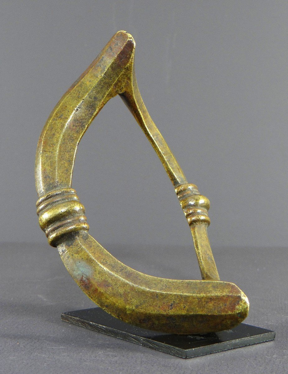 Côte D’ivoire, Peuple Senoufo, Début Du XXème Siècle, Chevillière En Bronze.