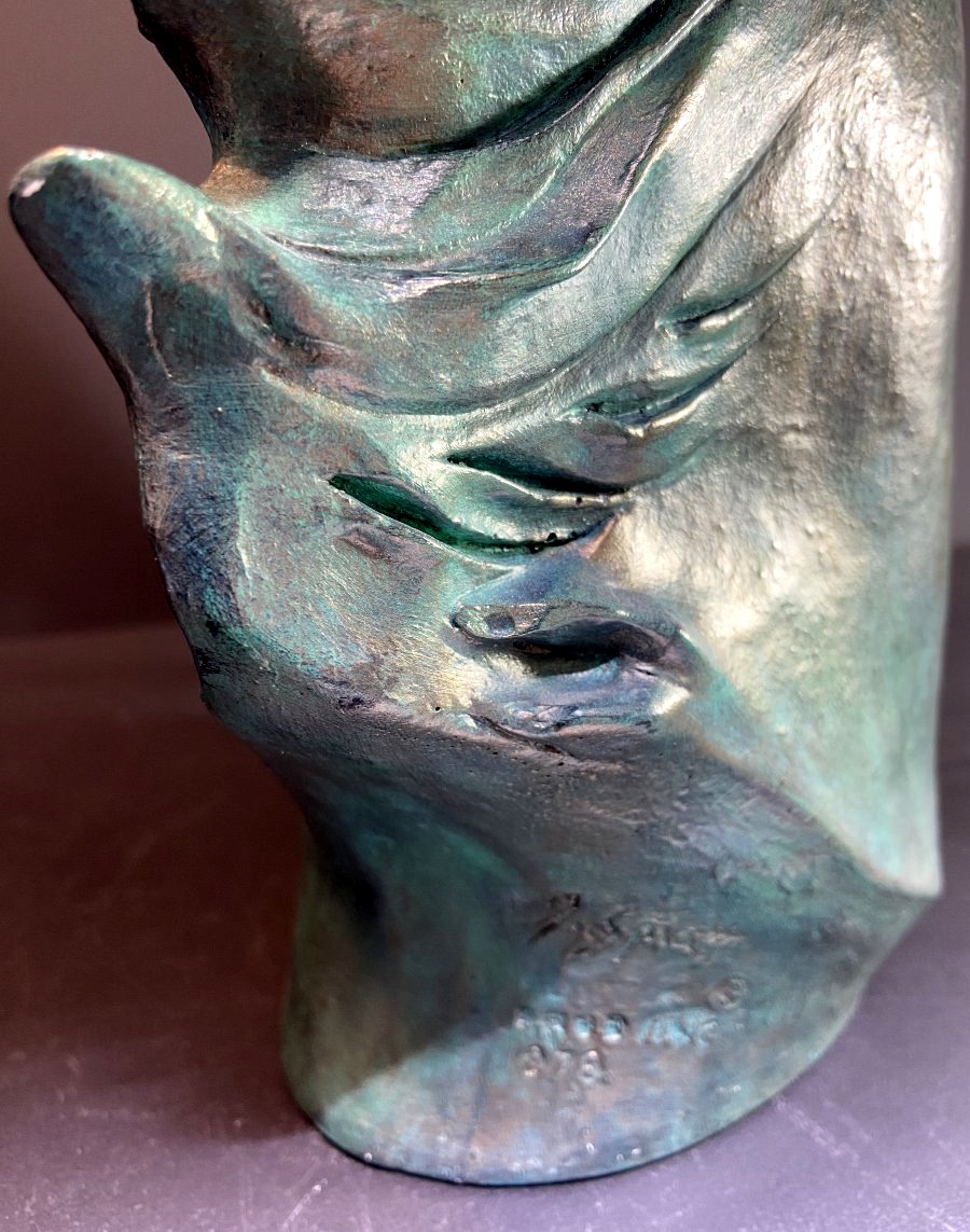 Patinated Plaster Horse Sculpture By James Killian Spratt For Austin Productions, 1978.-photo-3
