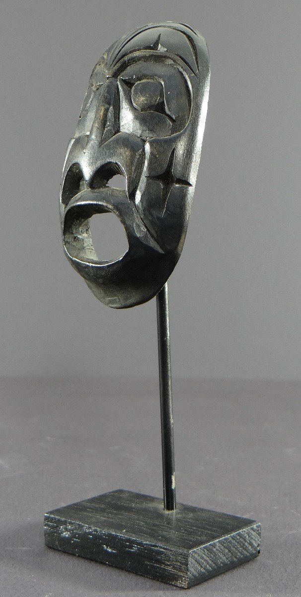 Canadian Indigenous Art, Anthropomorphic Wood Sculpture By John Joseph (born In 1957)-photo-4