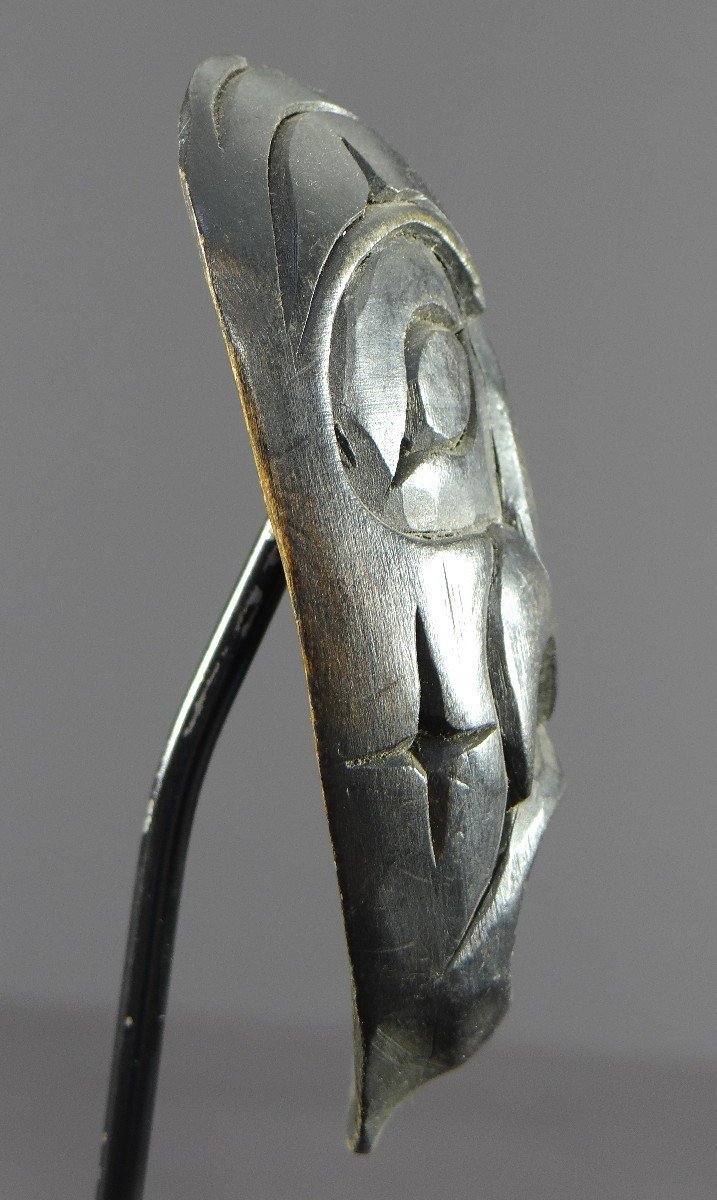 Canadian Indigenous Art, Anthropomorphic Wood Sculpture By John Joseph (born In 1957)-photo-3