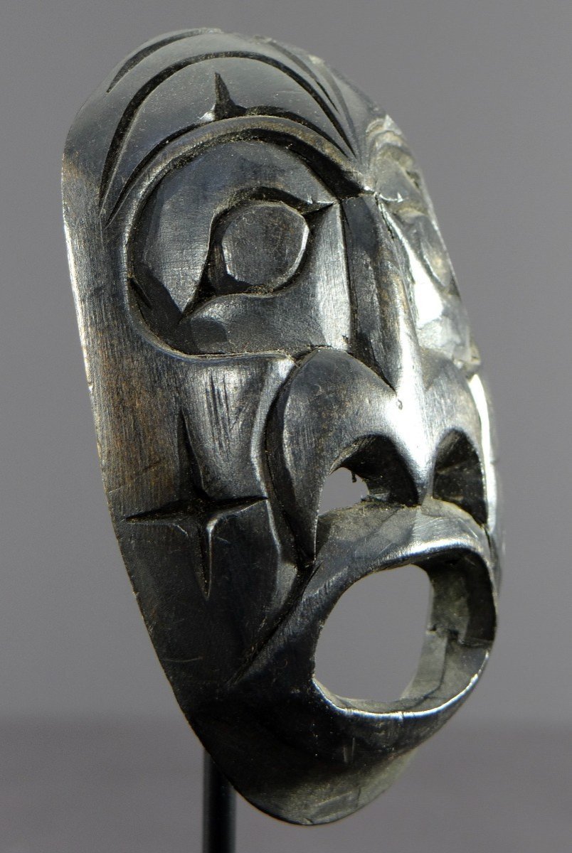 Canadian Indigenous Art, Anthropomorphic Wood Sculpture By John Joseph (born In 1957)-photo-4