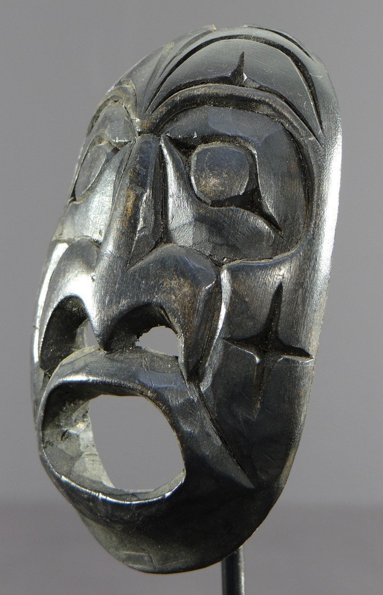Canadian Indigenous Art, Anthropomorphic Wood Sculpture By John Joseph (born In 1957)-photo-6