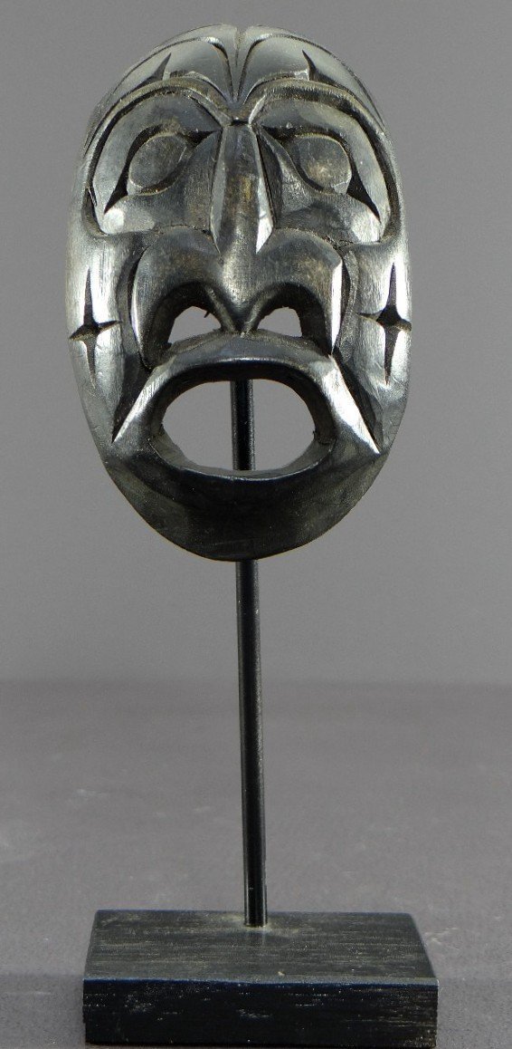Canadian Indigenous Art, Anthropomorphic Wood Sculpture By John Joseph (born In 1957)-photo-7
