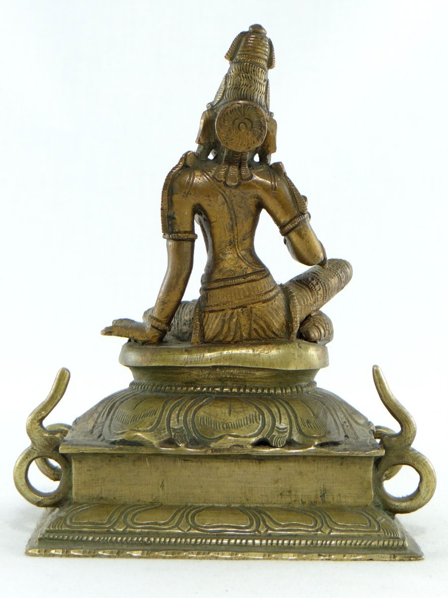 India, Early 20th Century, Bronze Sculpture Of Parvati.-photo-4