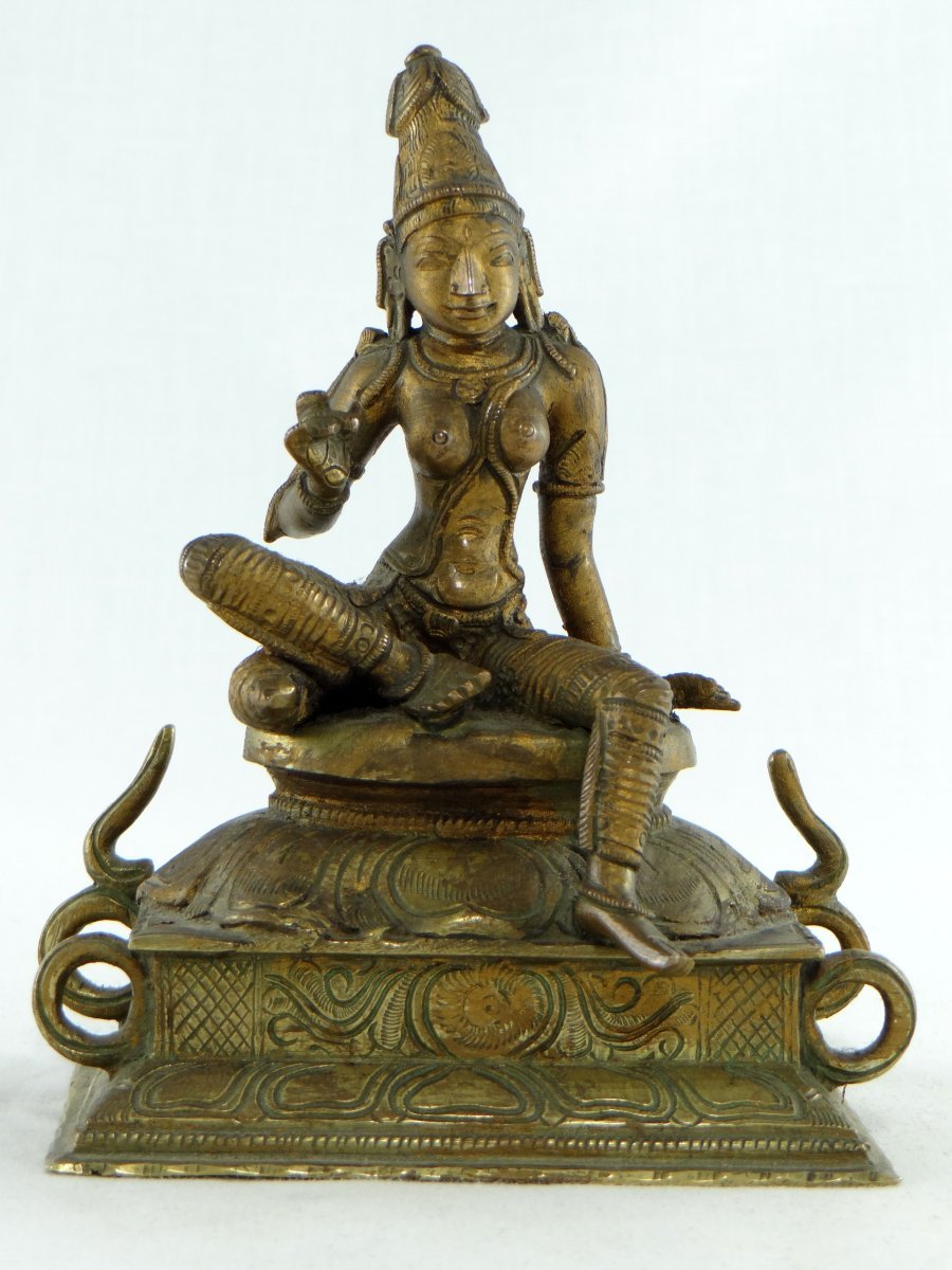 India, Early 20th Century, Bronze Sculpture Of Parvati.
