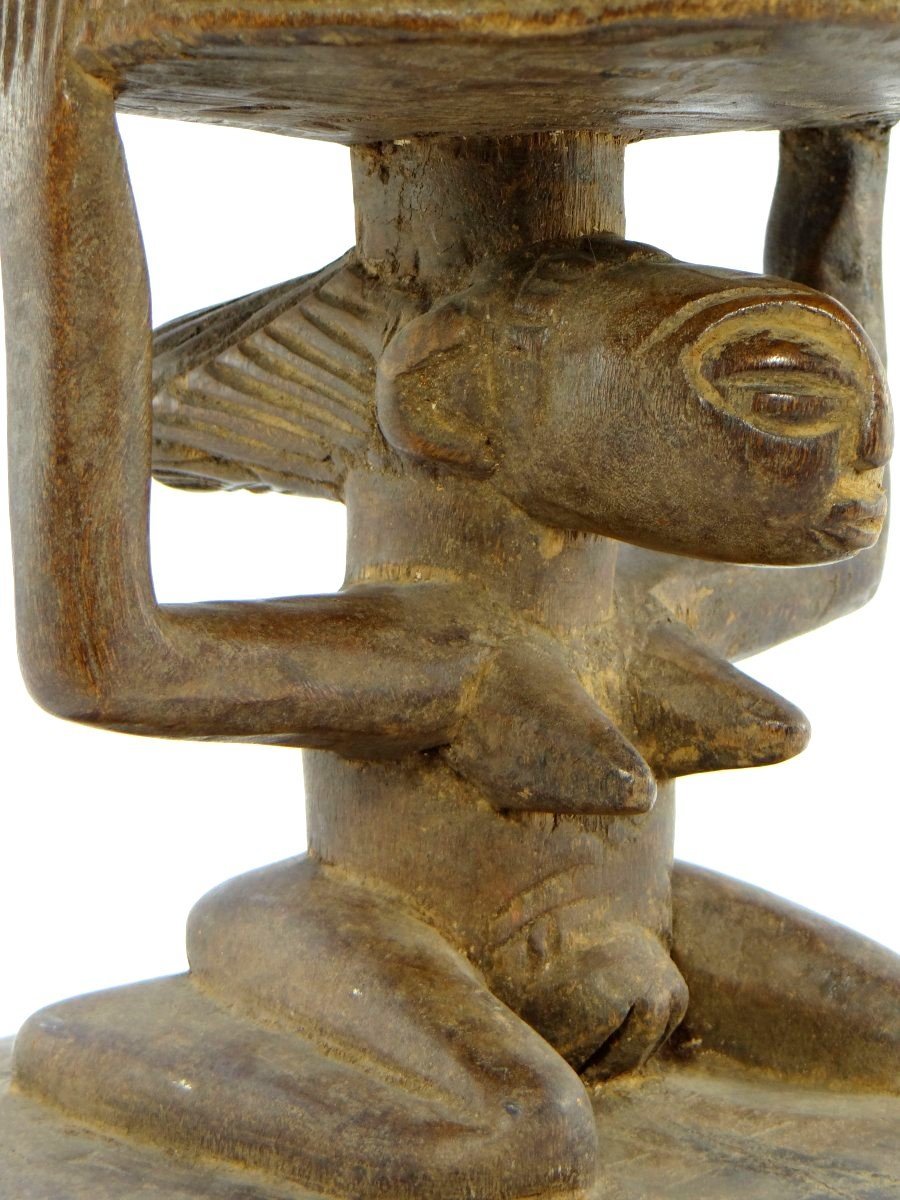 Rép. Dém. Du Congo, Peuple Luba/hemba, Siège Cariatide Bois Sculpté Personnage Féminin.-photo-7