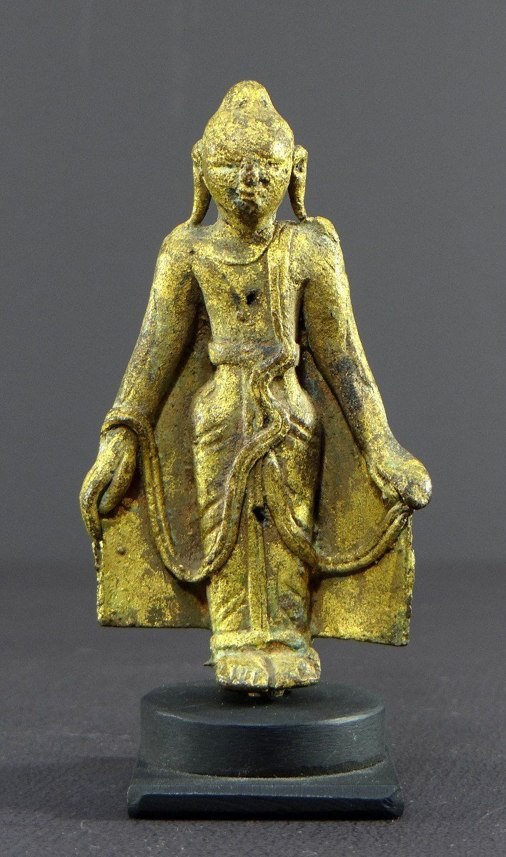 Myanmar, Bagan Region, 18th Century Or Earlier, Bronze Statue Depicting The Buddha.-photo-3
