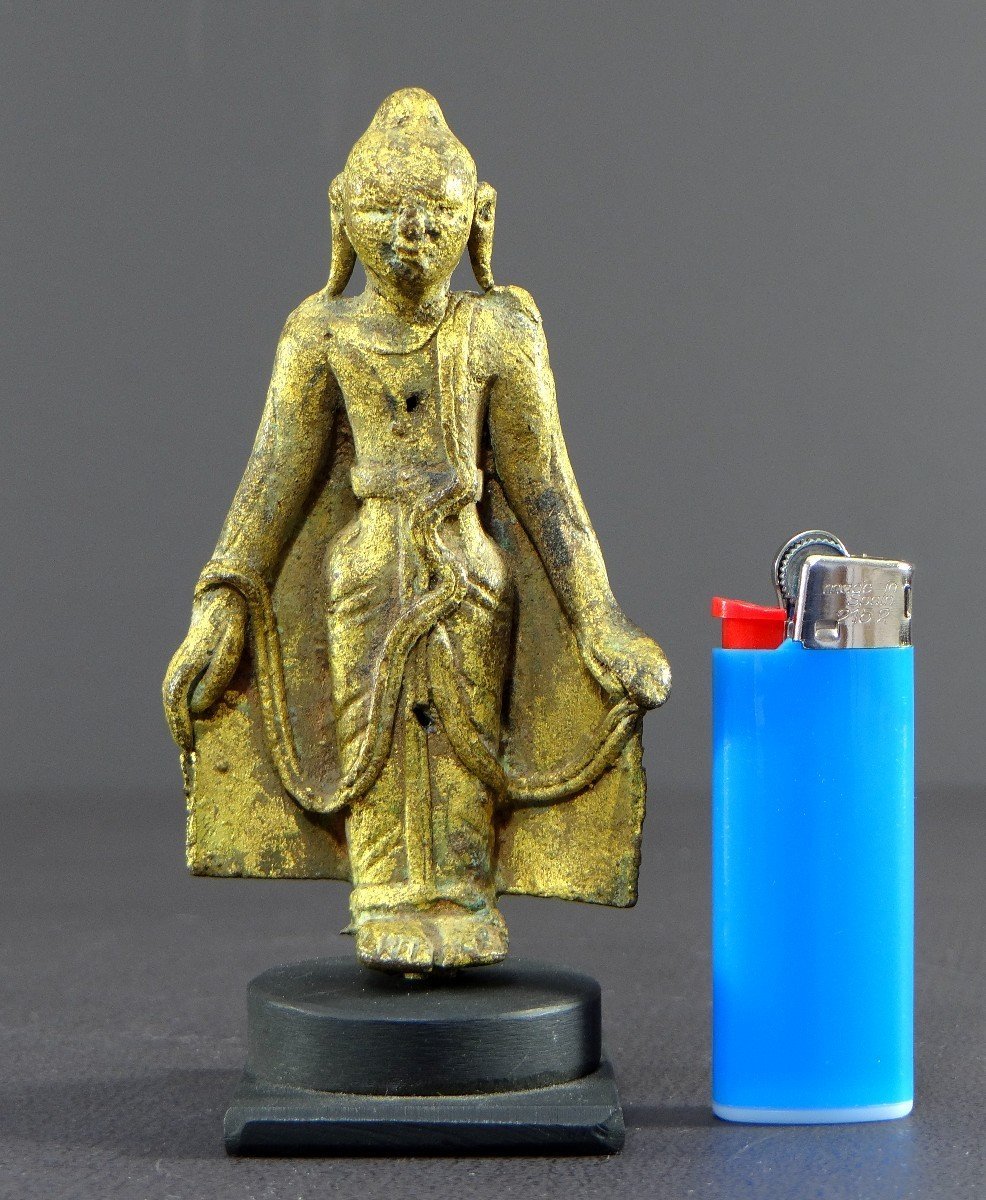 Myanmar, Bagan Region, 18th Century Or Earlier, Bronze Statue Depicting The Buddha.-photo-7