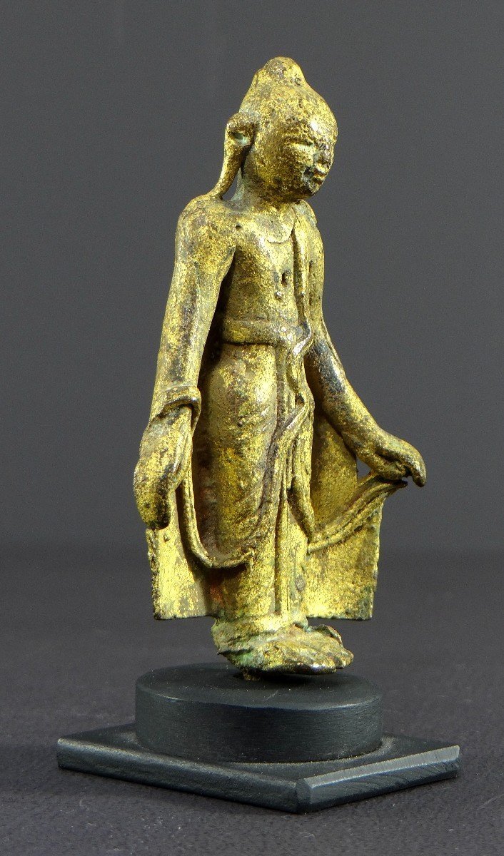Myanmar, Bagan Region, 18th Century Or Earlier, Bronze Statue Depicting The Buddha.
