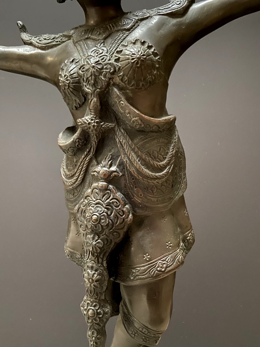 Thailand, Mid-20th Century, Bronze Bust Of A Dancer.-photo-4