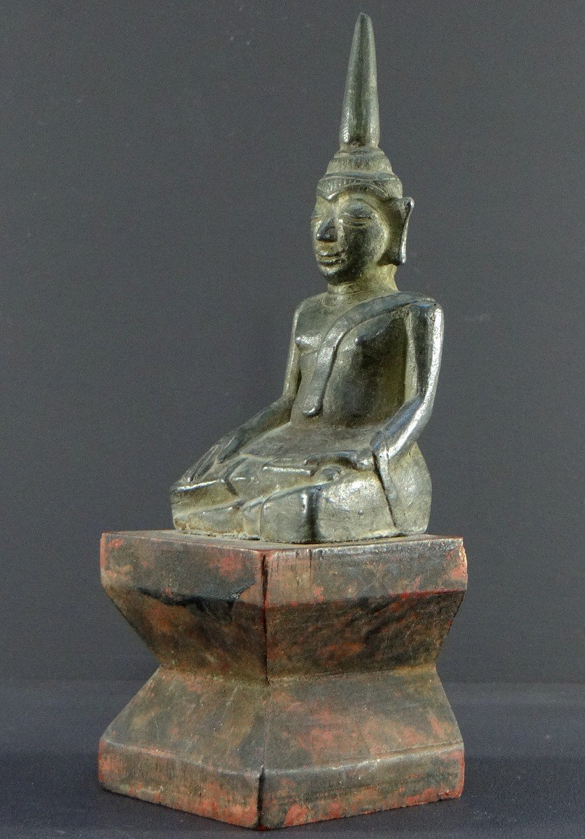 Laos, Début Du XIXème Siècle Ou Antérieur, Statue De Bouddha En Bronze.-photo-4