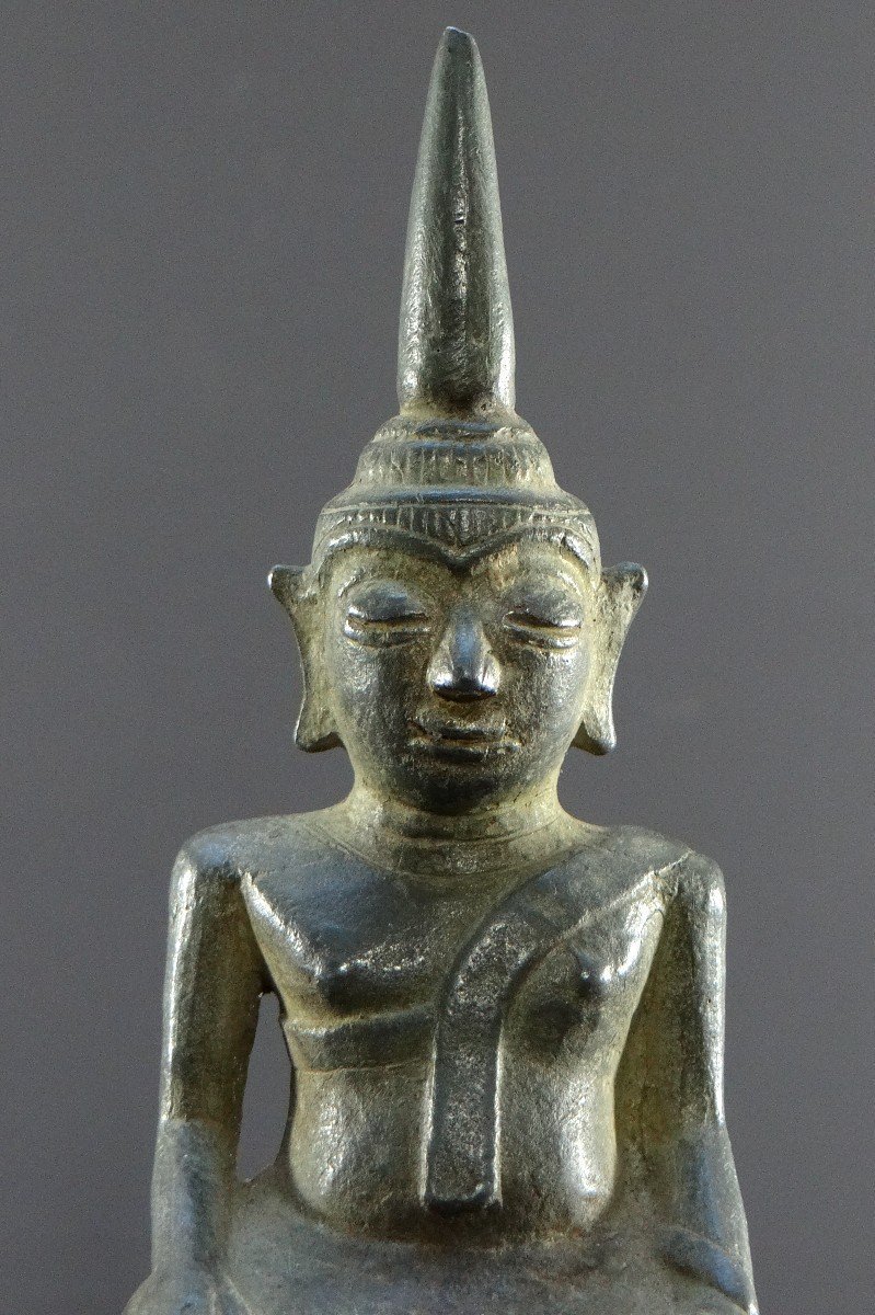 Laos, Début Du XIXème Siècle Ou Antérieur, Statue De Bouddha En Bronze.-photo-2