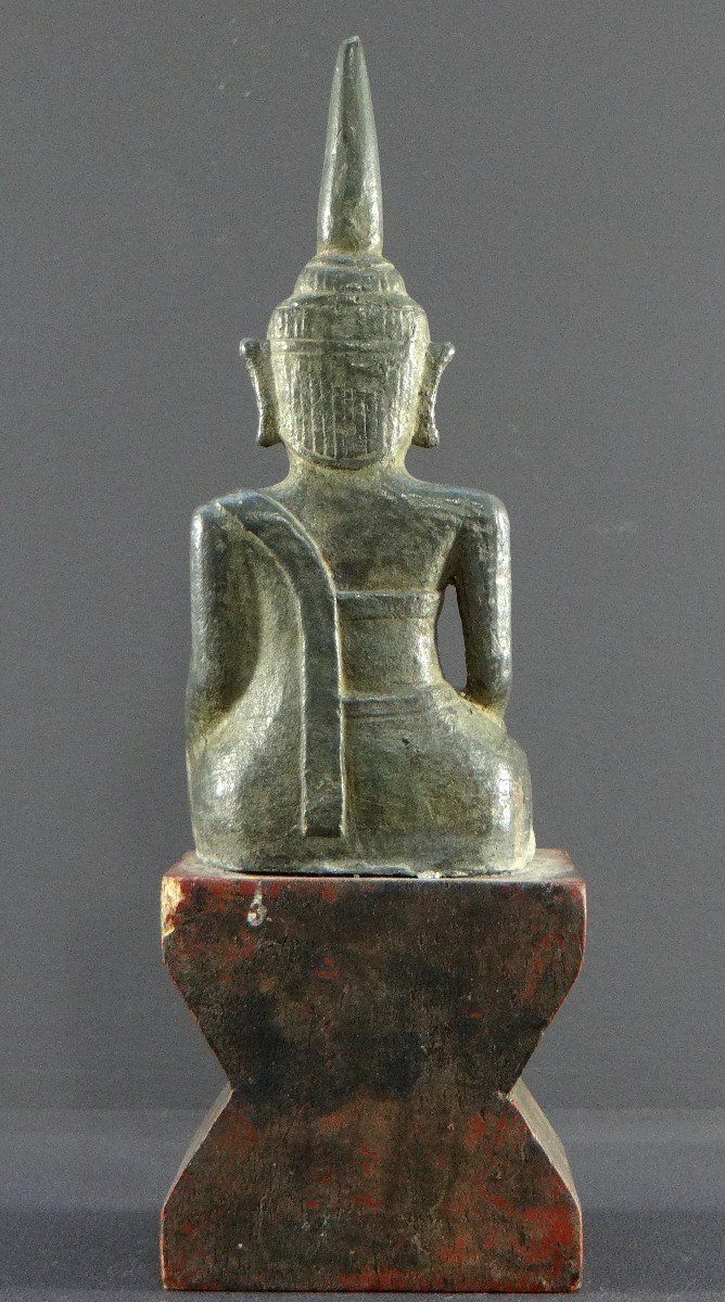 Laos, Début Du XIXème Siècle Ou Antérieur, Statue De Bouddha En Bronze.-photo-3