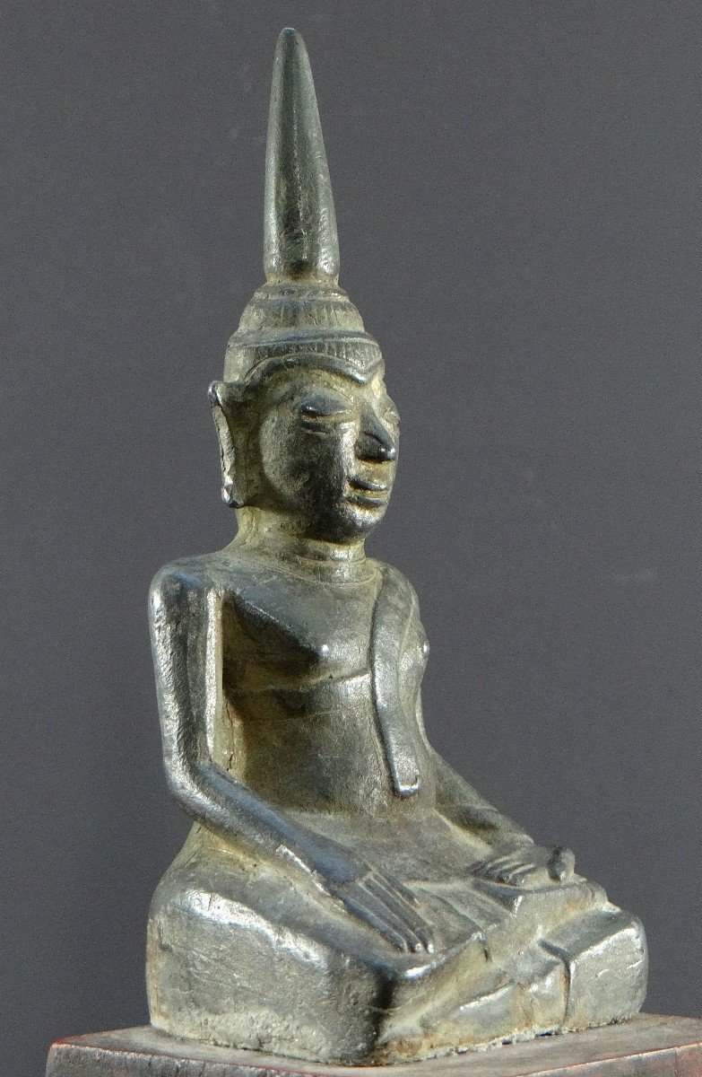 Laos, Début Du XIXème Siècle Ou Antérieur, Statue De Bouddha En Bronze.-photo-4