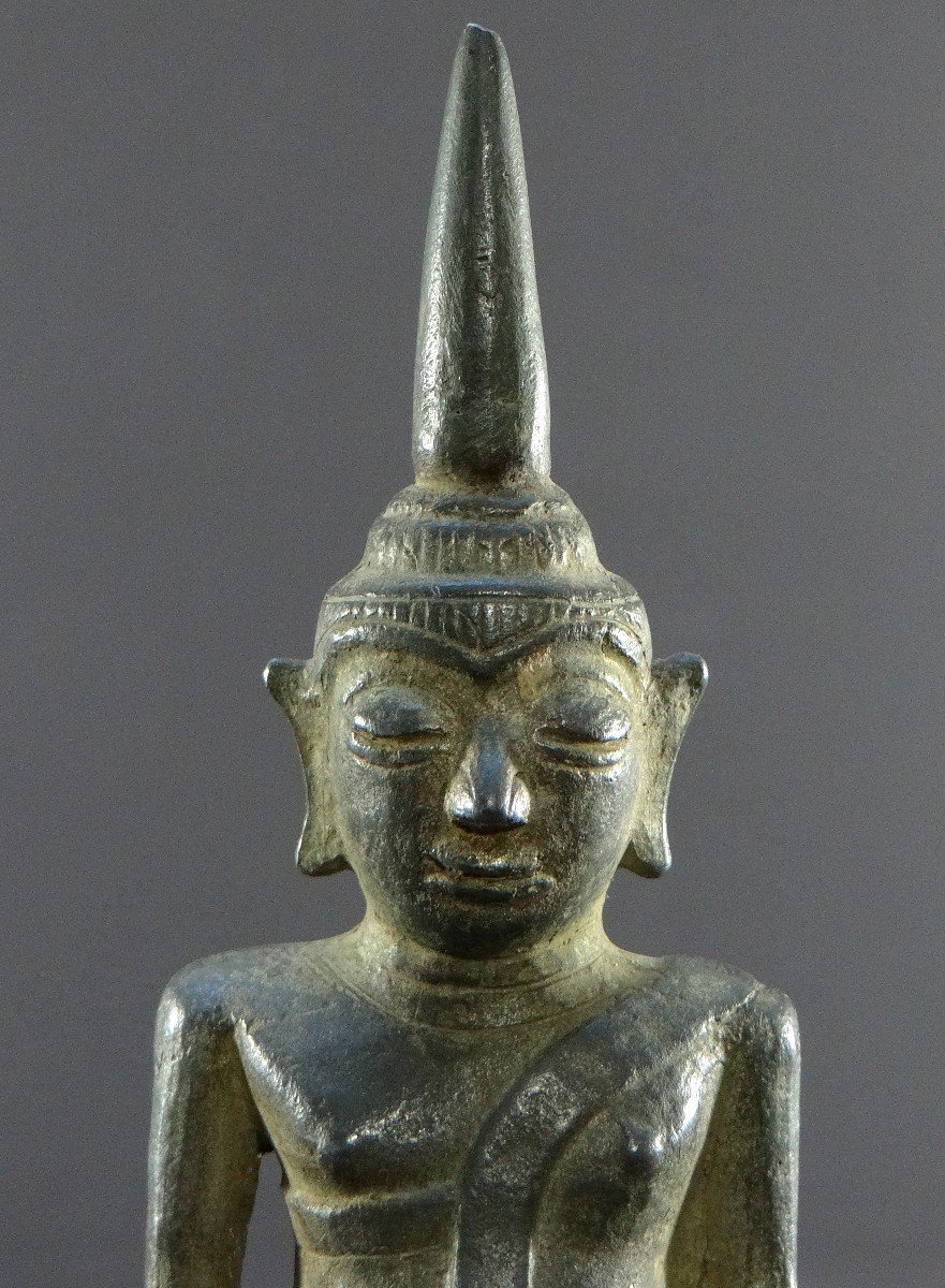 Laos, Début Du XIXème Siècle Ou Antérieur, Statue De Bouddha En Bronze.-photo-6