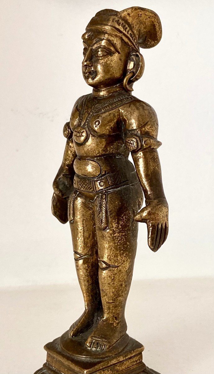 India, 1920s–1930s, Marapachi Fertility Doll Bronze Statuette.-photo-3