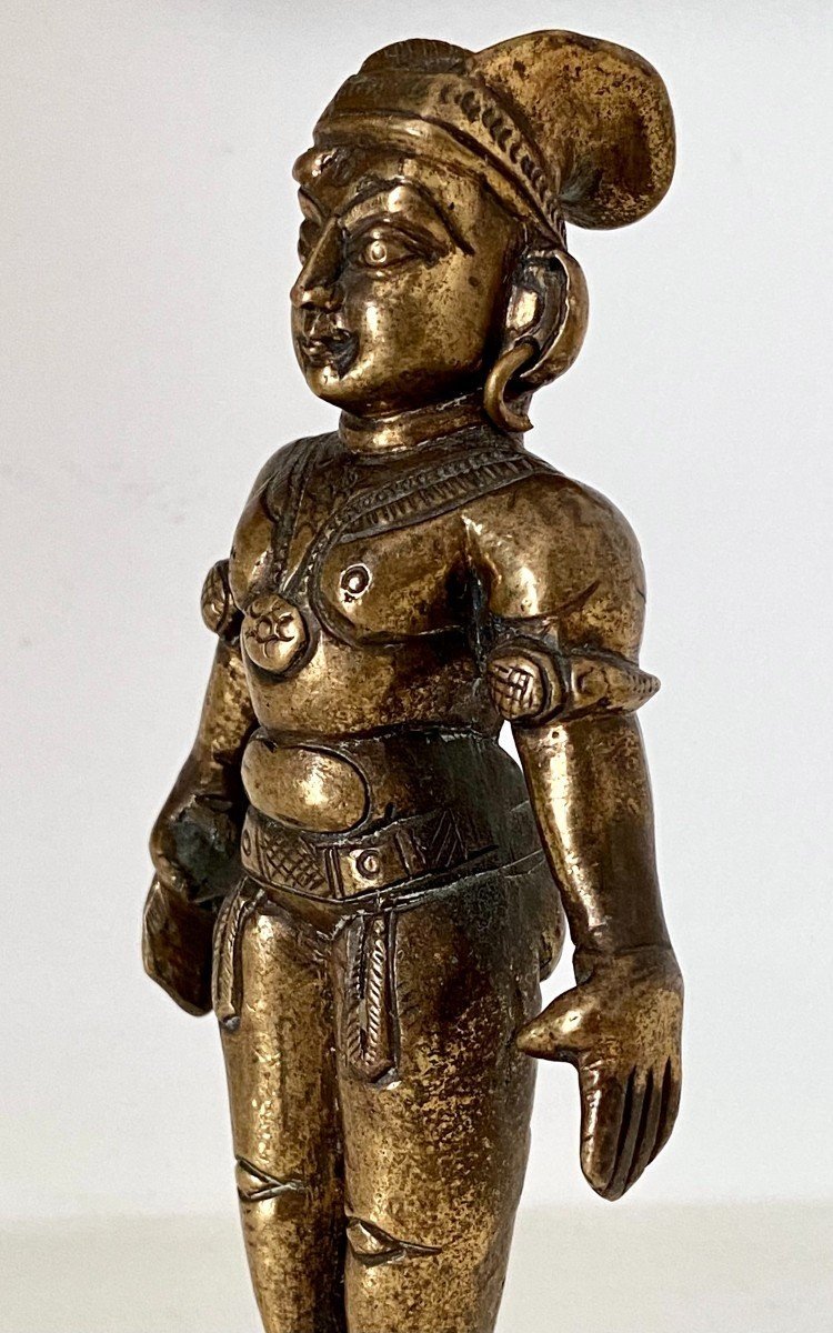 India, 1920s–1930s, Marapachi Fertility Doll Bronze Statuette.-photo-1