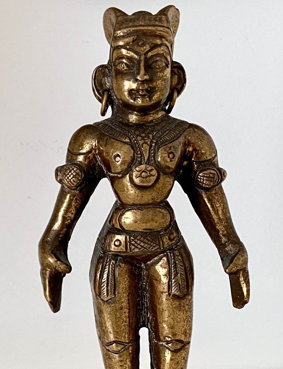 India, 1920s–1930s, Marapachi Fertility Doll Bronze Statuette.-photo-3