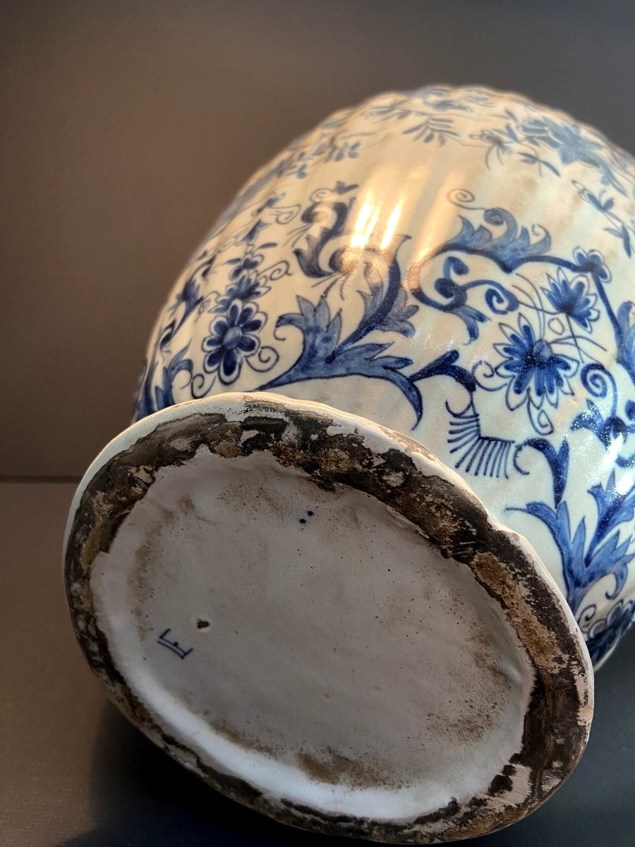 Early 20th Century, A Pair Of Vases From The Delft Manufactory With Floral Decoration.-photo-8