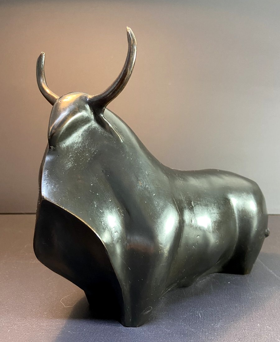 Netherlands, Bronze Medal Depicting A Bull With Clean, Simple Lines.