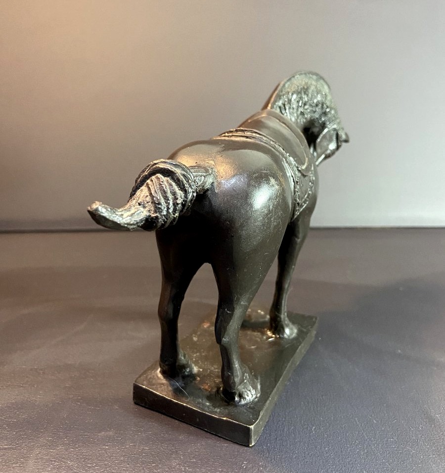 Chine, Milieu XXème siècle, Bronze à représentation d'un cheval.-photo-7
