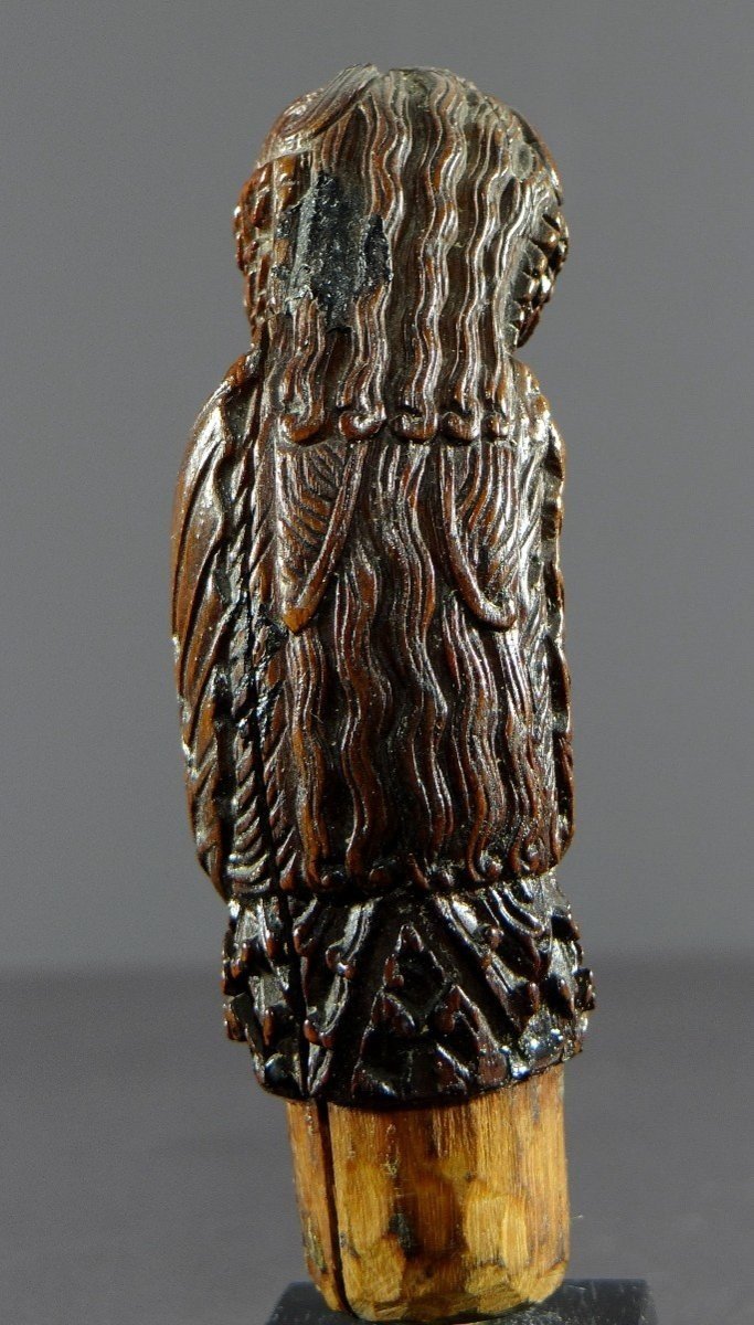 Indonésie, île De Bali, Fin Du XIXème-début Du XXème Siècle, Manche De Kris En Bois Sculpté.-photo-4