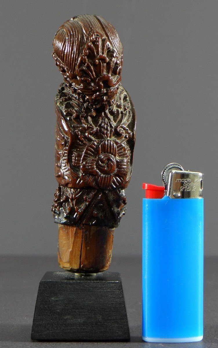Indonésie, île De Bali, Fin Du XIXème-début Du XXème Siècle, Manche De Kris En Bois Sculpté.-photo-8